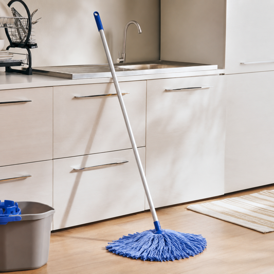 Stainless Steel Mop Handle Blue