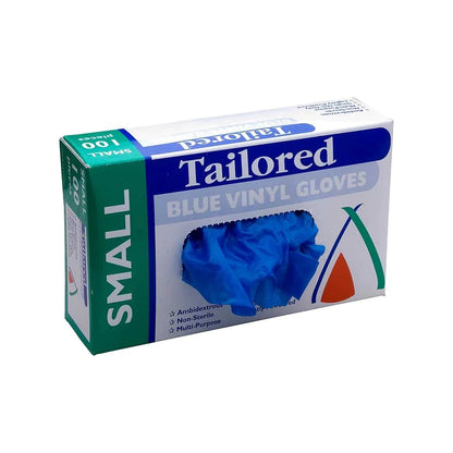 Gloves Vinyl Blue Powder Free Large Box of 100